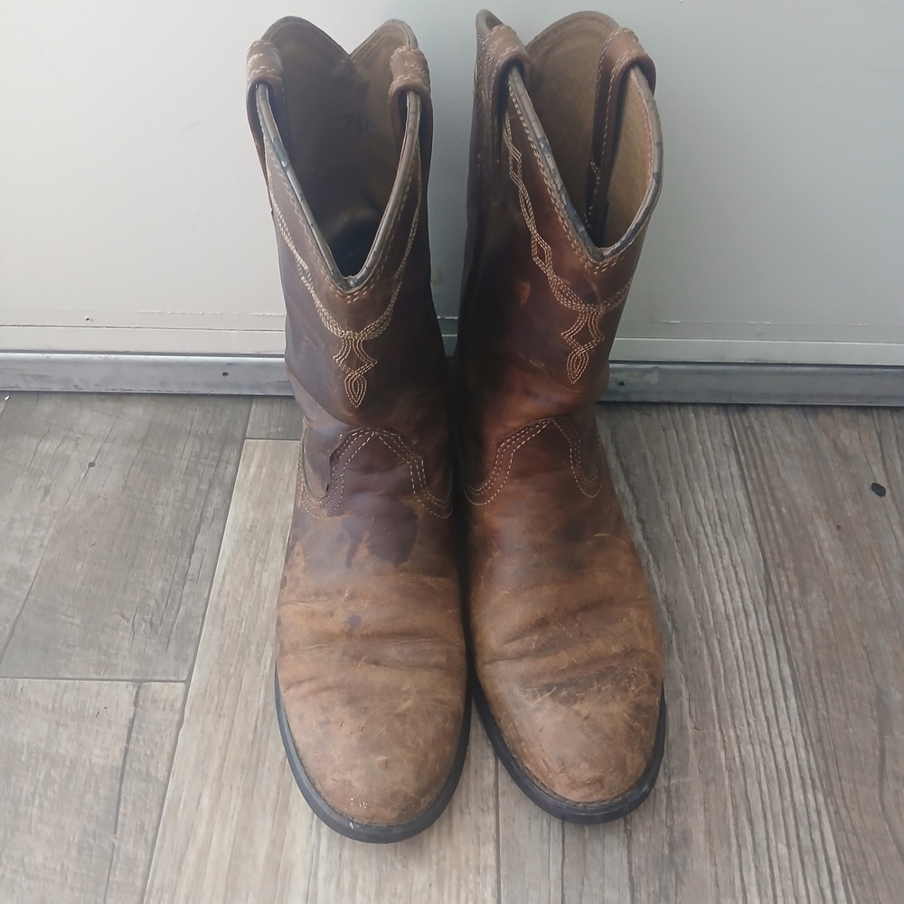 Ariat Heritage Roper Western Boots - Distressed Brown Size 7.5 C - Picture 2 of 11